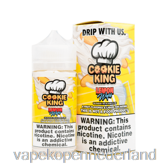 Elektronische Sigaret Vape Citroenwafel - Cookie King - 100 Ml 6 Mg